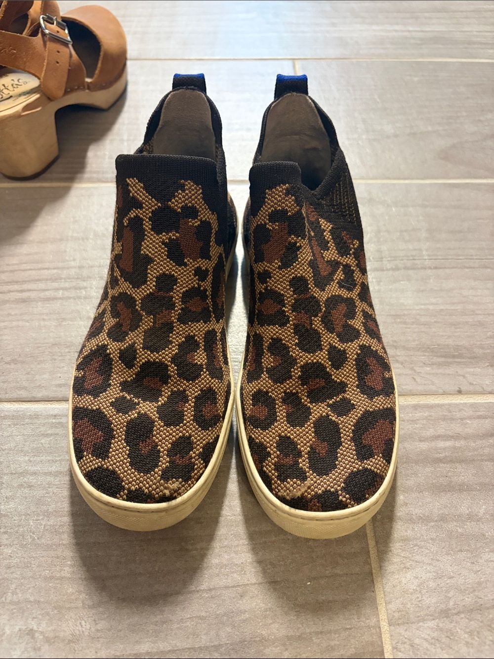Rothy’s Leopard Print Slip-On Sneakers - Brown & Black